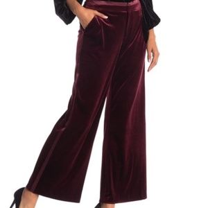 LAUNDRY by Shelli Segal Wide Leg Velvet Pants LG